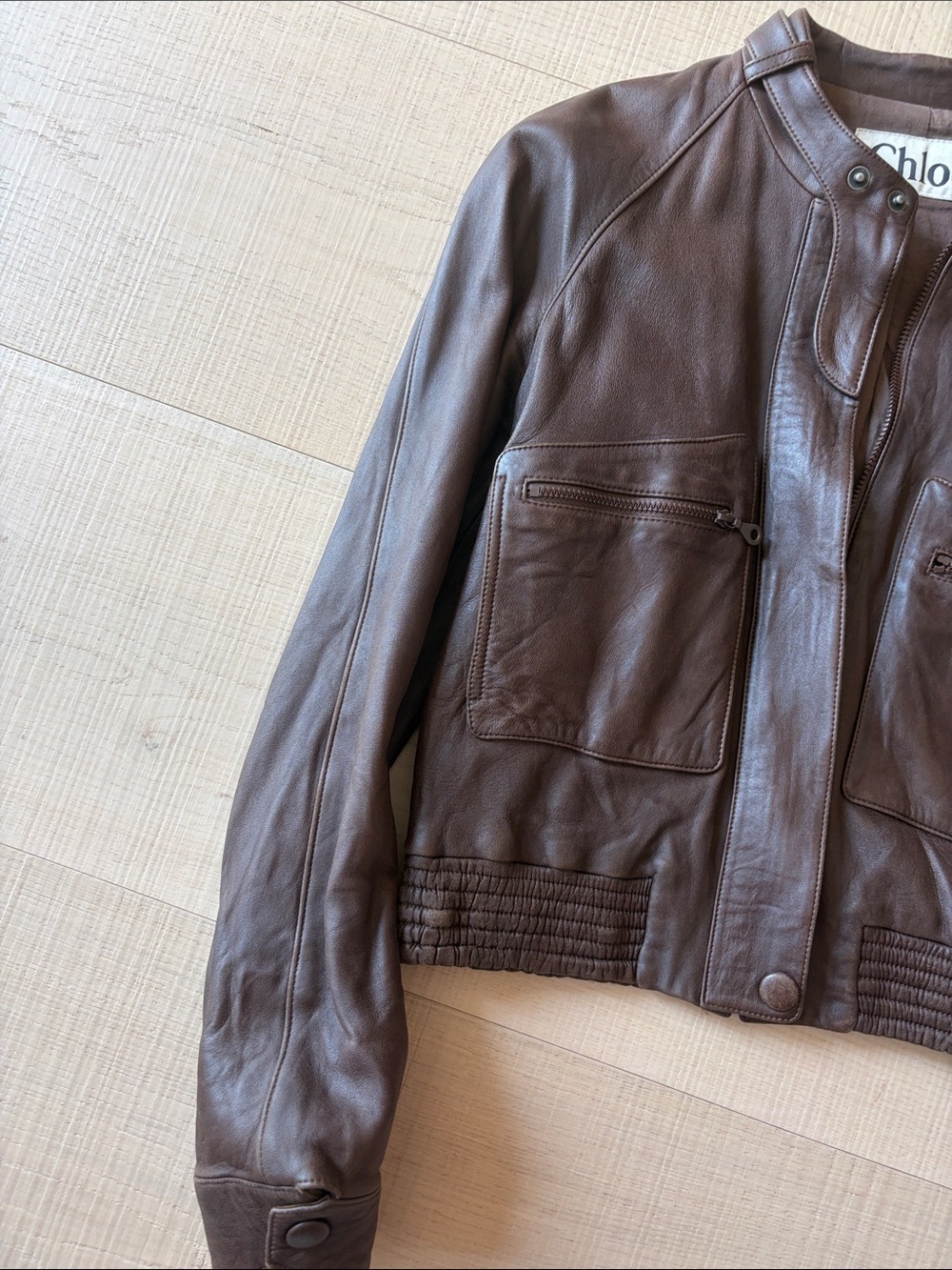 Chloé leather bomber jacket - Picture 5 of 7